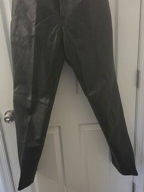 Mens Harley-Davidson Black Faux Leather Riding Pants